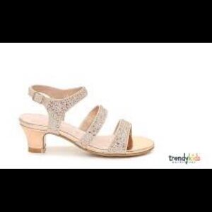 Rhea as seen on Trendy kids sz 12 rhinestone block heels champagne gold